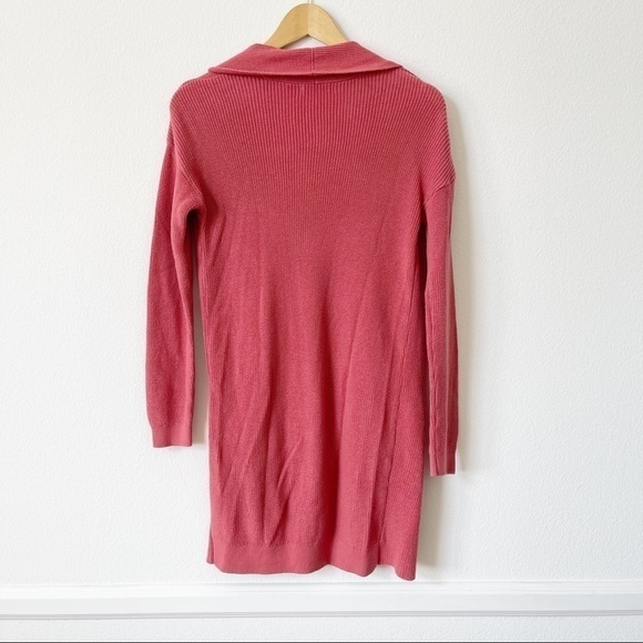 BP. Nordstrom Stitch Curve Hem Cardigan Coral XXS - Picture 6 of 12